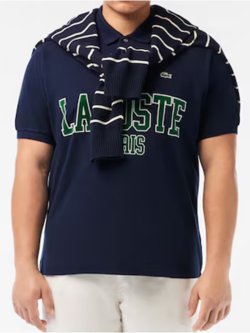 Lacoste Classic Fit Paris Navy Polo Shirt